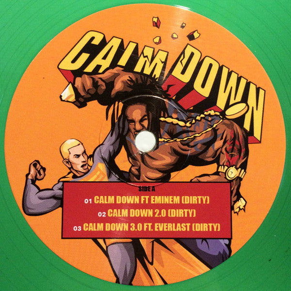 Busta Rhymes Featuring Eminem : Calm Down (12", Single, Ltd, Gre)