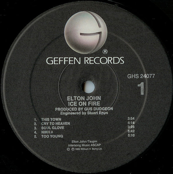Elton John : Ice On Fire (LP, Album, Spe)