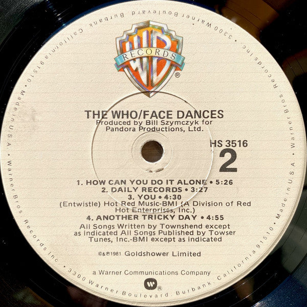 The Who : Face Dances (LP, Album, Los)