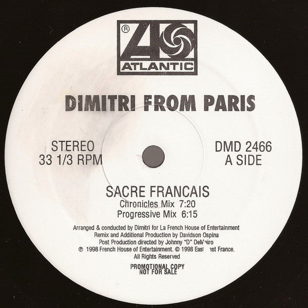 Dimitri From Paris : Sacré Français! (2x12", Promo)