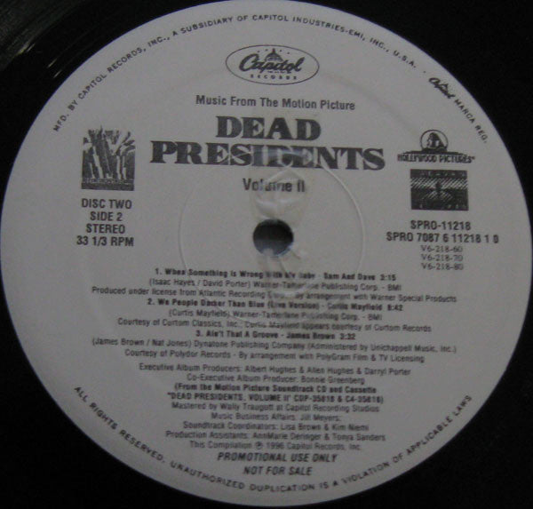 Various : Dead Presidents Volume 2 (Soul Classics) (2xLP, Comp, Promo)