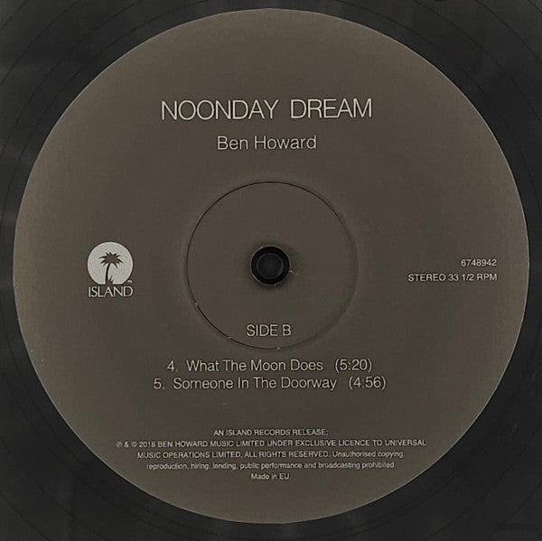 Ben Howard (2) : Noonday Dream (2xLP, Album, 180)