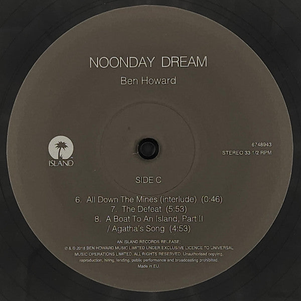 Ben Howard (2) : Noonday Dream (2xLP, Album, 180)