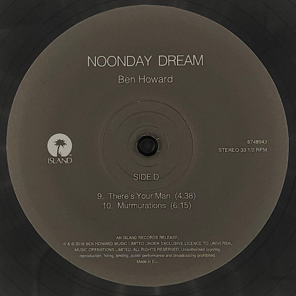 Ben Howard (2) : Noonday Dream (2xLP, Album, 180)