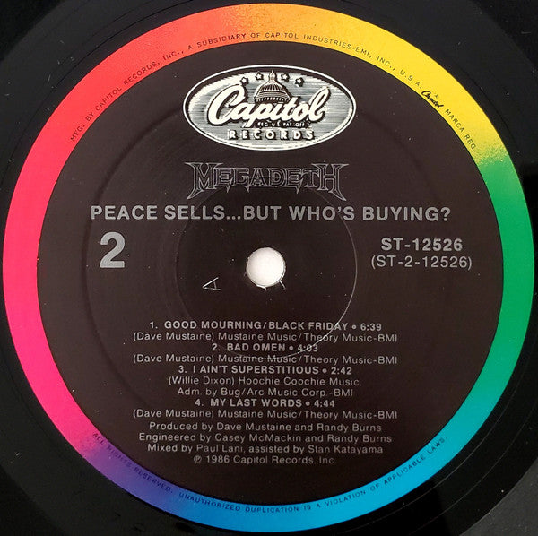 Megadeth : Peace Sells... But Who's Buying? (LP, Album, Spe)