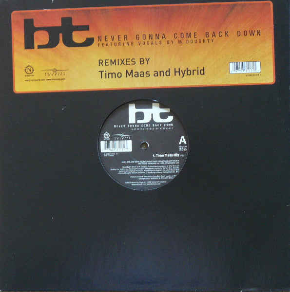 BT Featuring Mike Doughty : Never Gonna Come Back Down (12")