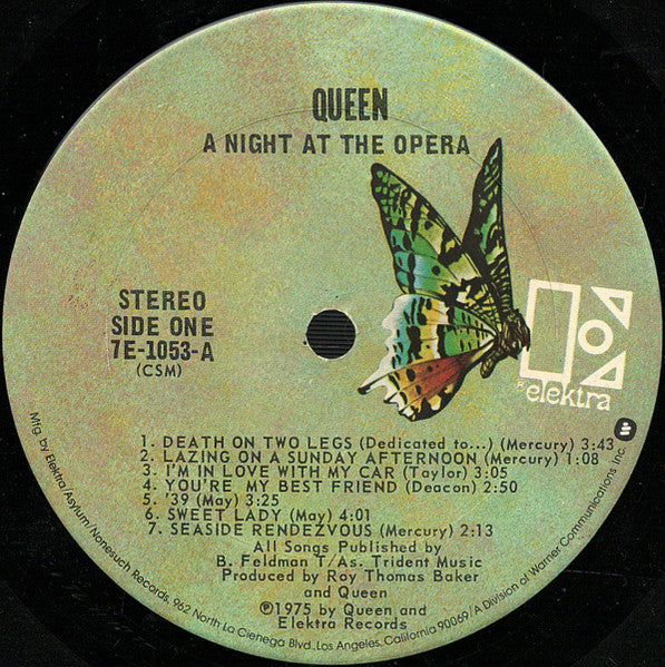 Queen : A Night At The Opera (LP, Album, CSM)