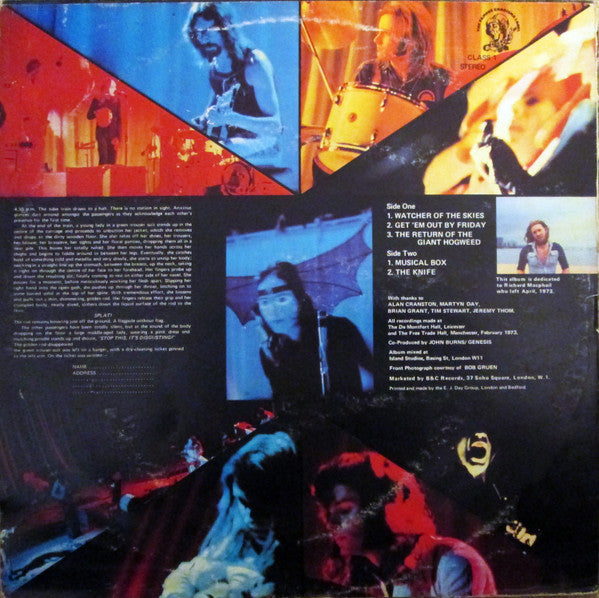 Genesis : Live (LP, Album, 2nd)