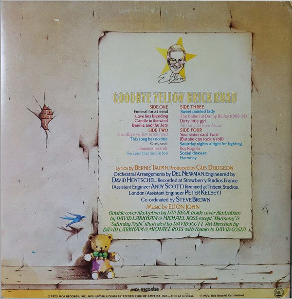 Elton John : Goodbye Yellow Brick Road (2xLP, Album, Club, Tri)