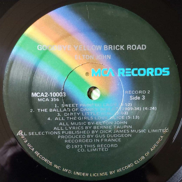 Elton John : Goodbye Yellow Brick Road (2xLP, Album, Club, Tri)