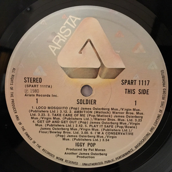 Iggy Pop : Soldier (LP, Album)