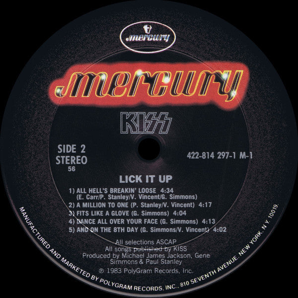 Kiss : Lick It Up (LP, Album, 56,)