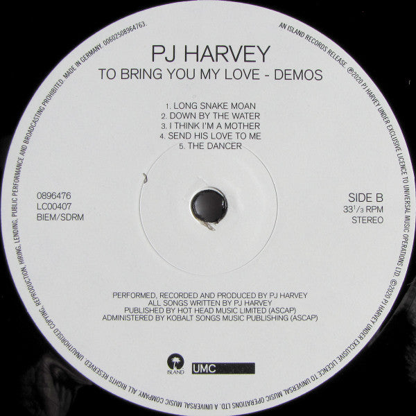 PJ Harvey : To Bring You My Love - Demos (LP, Album, 180)