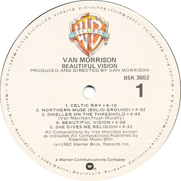 Van Morrison : Beautiful Vision (LP, Album, Win)