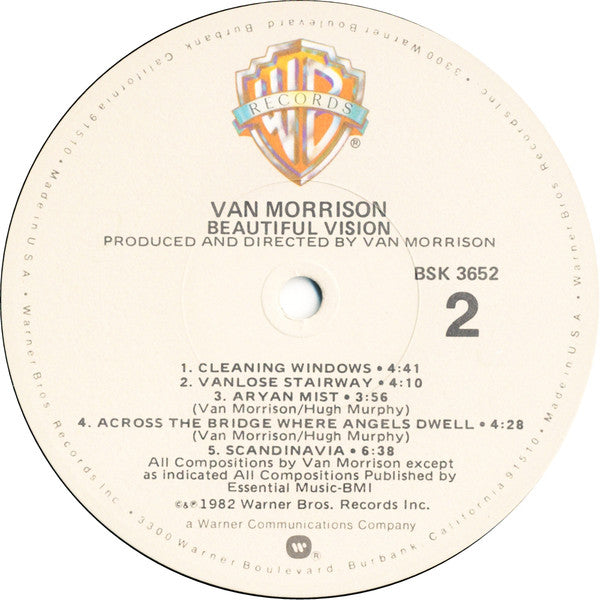 Van Morrison : Beautiful Vision (LP, Album, Win)