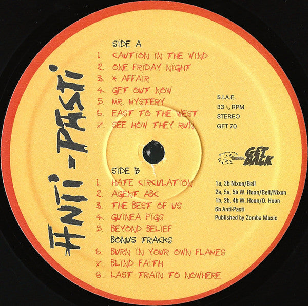 Anti-Pasti : Caution In The Wind (LP, Album, RE)