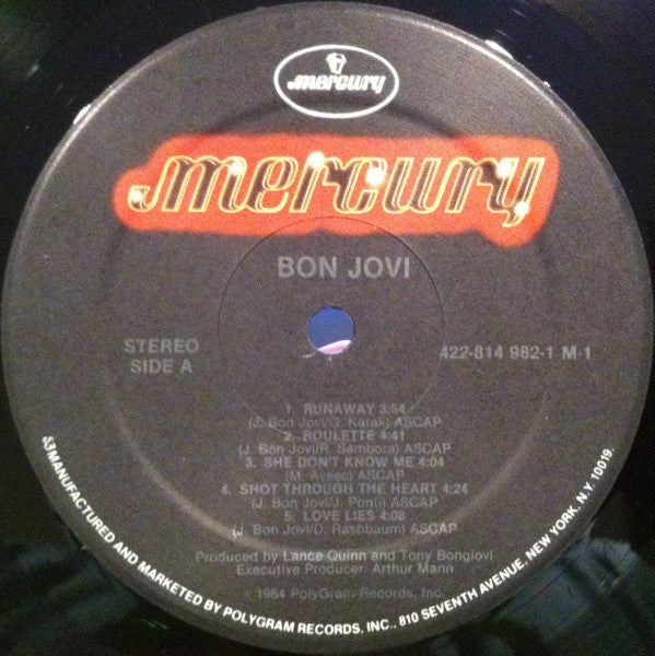 Bon Jovi : Bon Jovi (LP, Album, 53)
