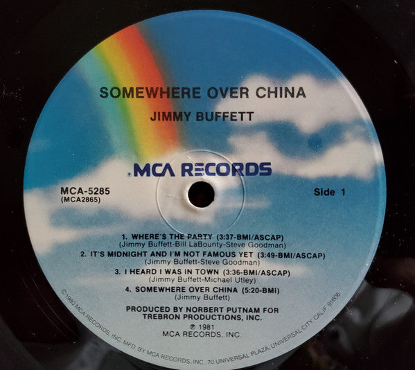 Jimmy Buffett : Somewhere Over China (LP, Album, RE)