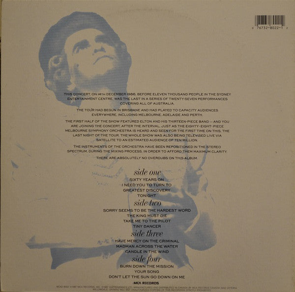 Elton John : Live In Australia (With The Melbourne Symphony Orchestra) (2xLP, Album)