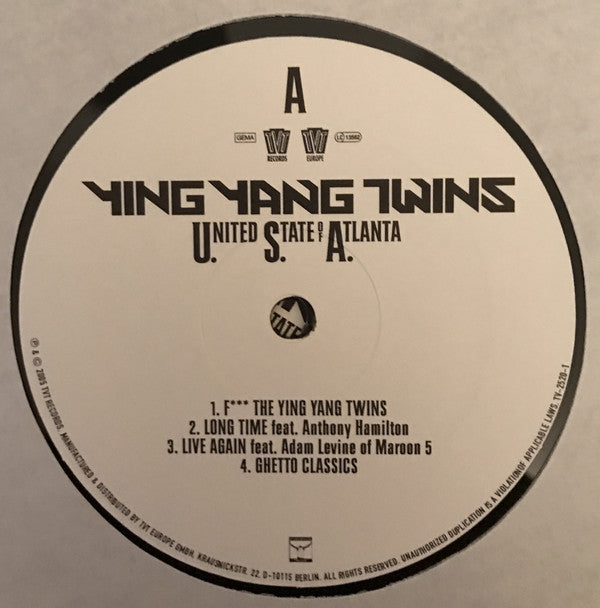 Ying Yang Twins : U.S.A. United State Of Atlanta (2xLP, Album)