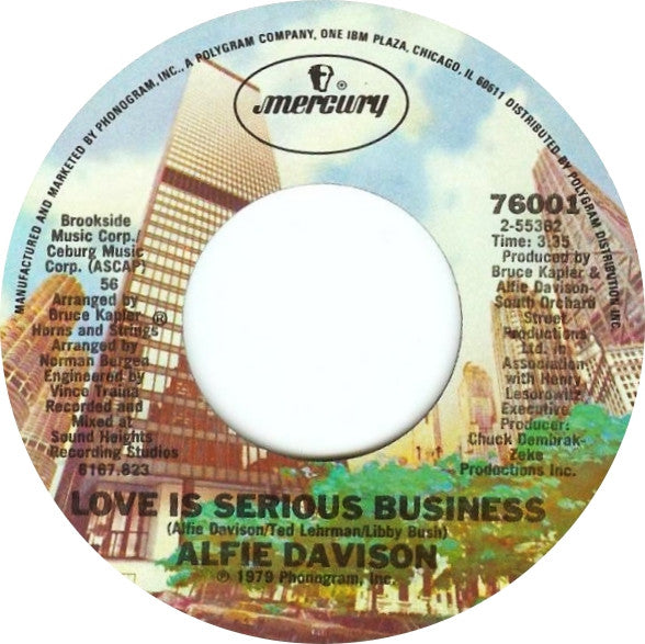 Alfie Davison : Love Is Serious Business (7", Single, Styrene, 56,)