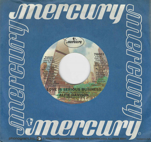 Alfie Davison : Love Is Serious Business (7", Single, Styrene, 56,)