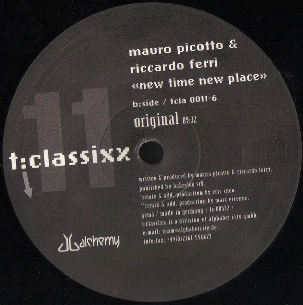 Mauro Picotto & Riccardo Ferri : New Time New Place (12")