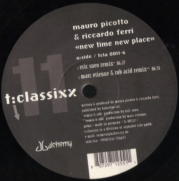 Mauro Picotto & Riccardo Ferri : New Time New Place (12")