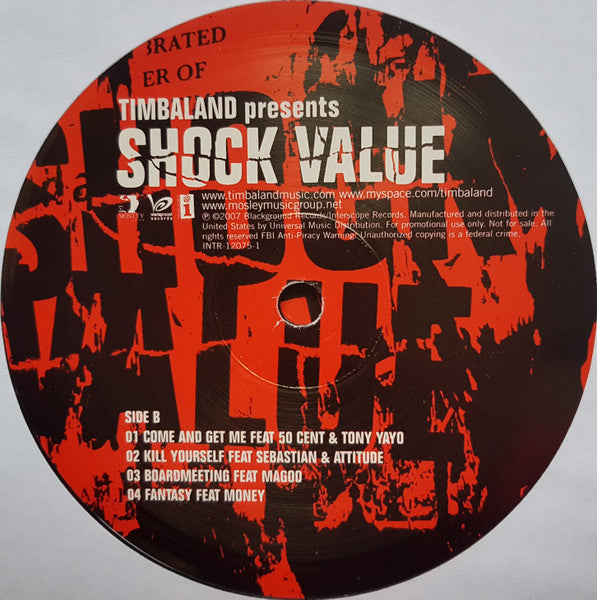 Timbaland : Shock Value (2xLP, Album, Promo, Cle)