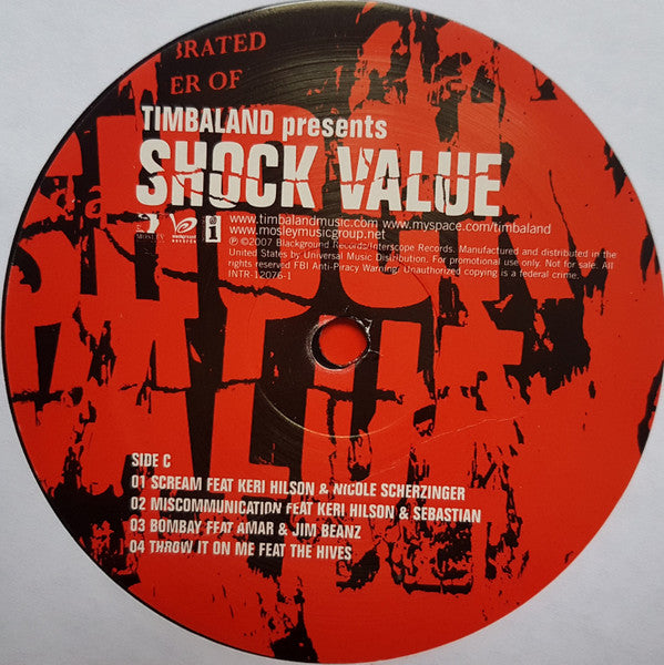 Timbaland : Shock Value (2xLP, Album, Promo, Cle)