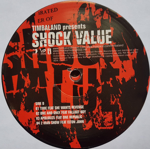 Timbaland : Shock Value (2xLP, Album, Promo, Cle)