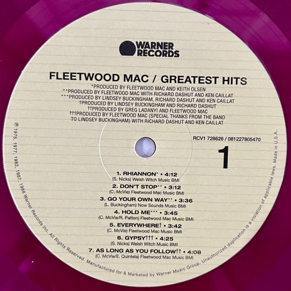 Fleetwood Mac : Greatest Hits (LP, Comp, RE, Pur)