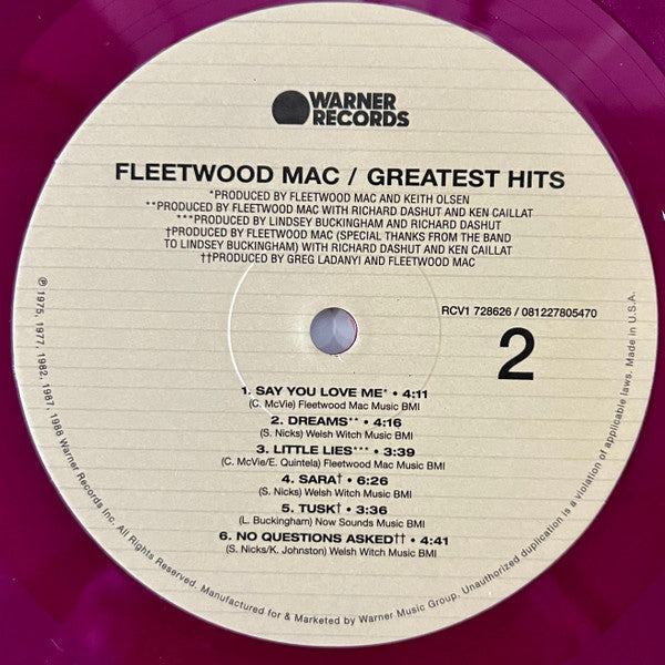 Fleetwood Mac : Greatest Hits (LP, Comp, RE, Pur)
