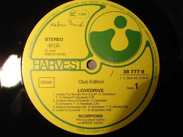 Scorpions : Lovedrive (LP, Album, Club)