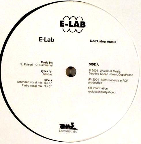 E-Lab (2) : Don't Stop Music (12")