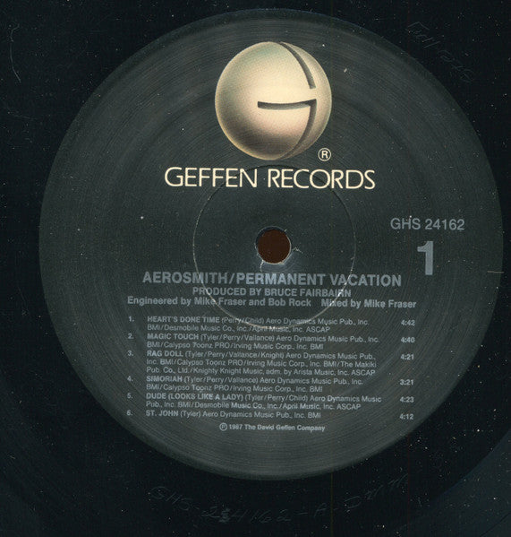 Aerosmith : Permanent Vacation (LP, Album, Spe)