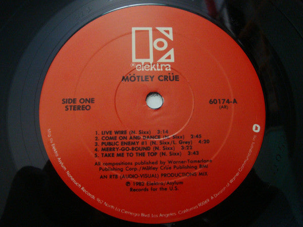 Mötley Crüe : Too Fast For Love (LP, Album, All)