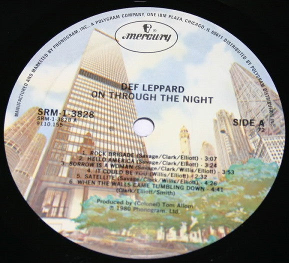 Def Leppard : On Through The Night (LP, Album, PRC)