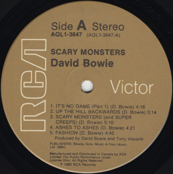 David Bowie : Scary Monsters (LP, Album)