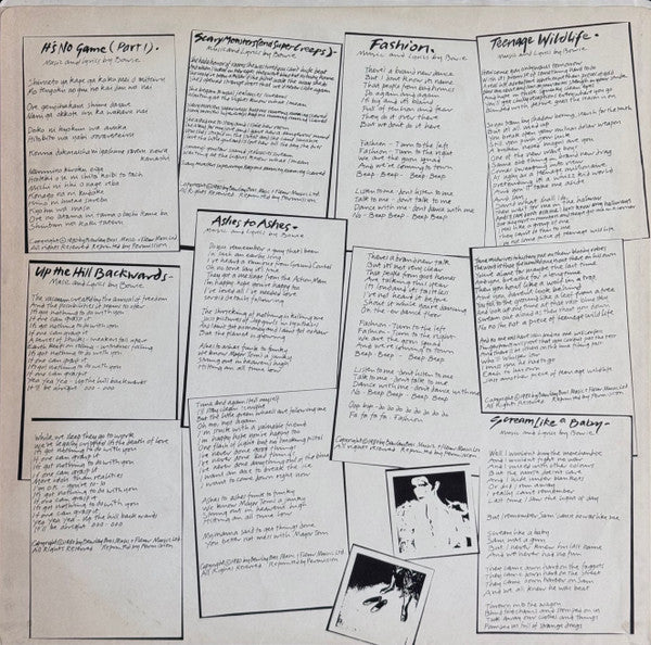 David Bowie : Scary Monsters (LP, Album)