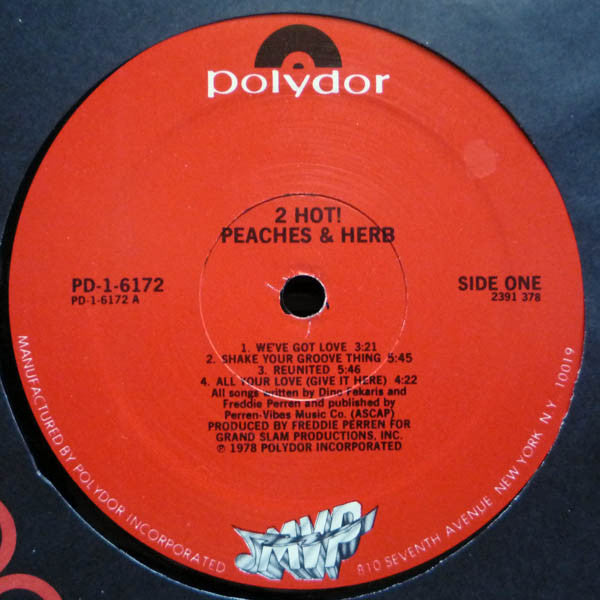 Peaches & Herb : 2 Hot! (LP, Album, PRC)