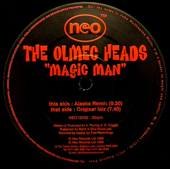 The Olmec Heads : Magic Man (12")