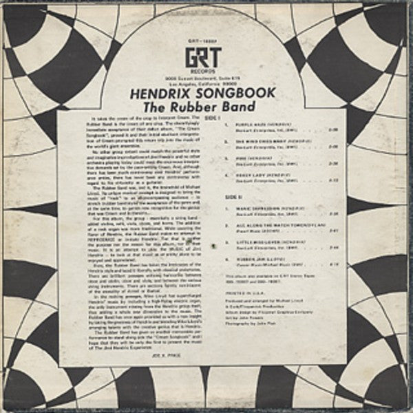 The Rubber Band : Hendrix Songbook (LP, Album)
