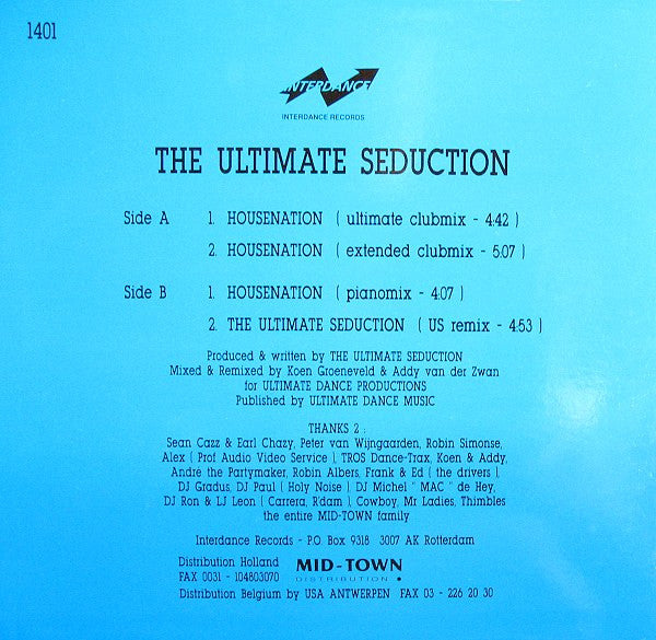 The Ultimate Seduction : Housenation (12")