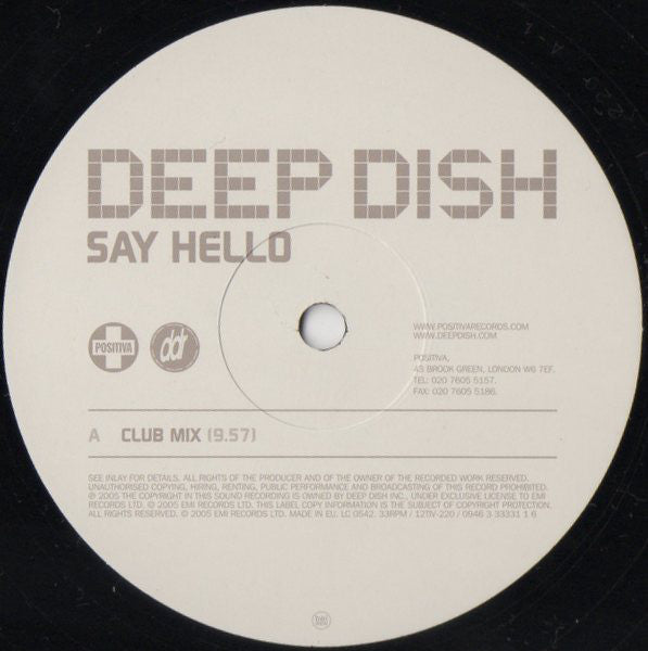 Deep Dish : Say Hello (12")