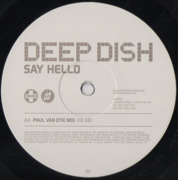 Deep Dish : Say Hello (12")