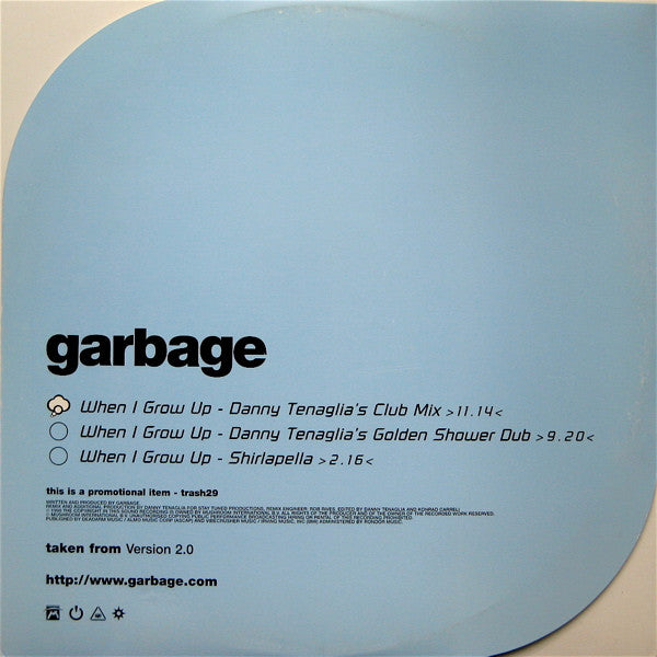 Garbage : When I Grow Up (12", Single, Promo)