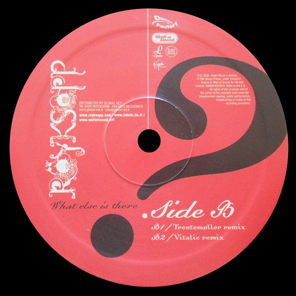 Röyksopp : What Else Is There? (12")