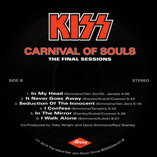 Kiss : Carnival Of Souls: The Final Sessions (LP, Album, RE, 180)