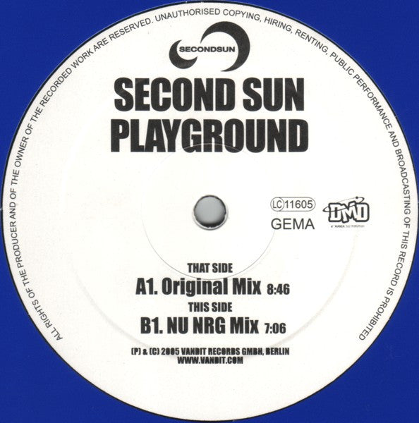 Second Sun : Playground (12")